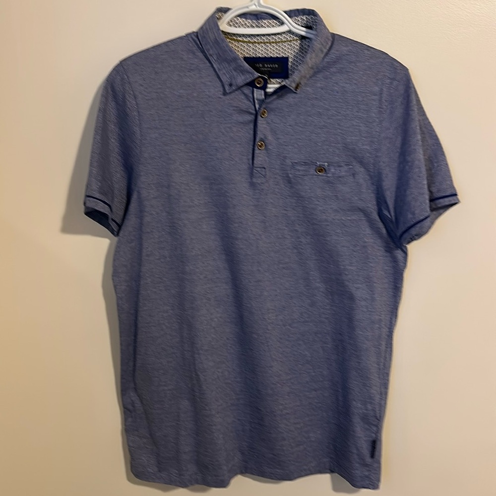 TED BAKER London 100% Cotton Polo Shirt Size 4
